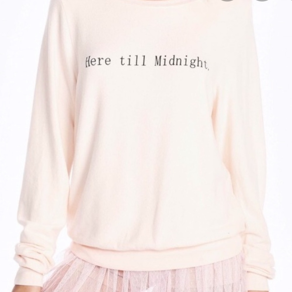 Wildfox jumper “here till midnight”